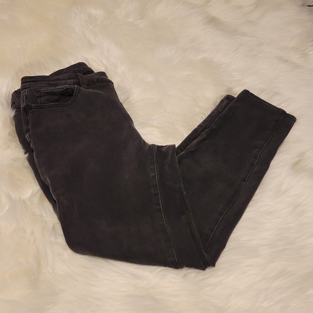 Time & Tru Women's High Rise Skinny Jeans, Black, Size 10